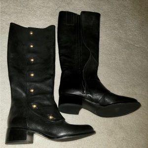 Tall black leather Michael Kors boots